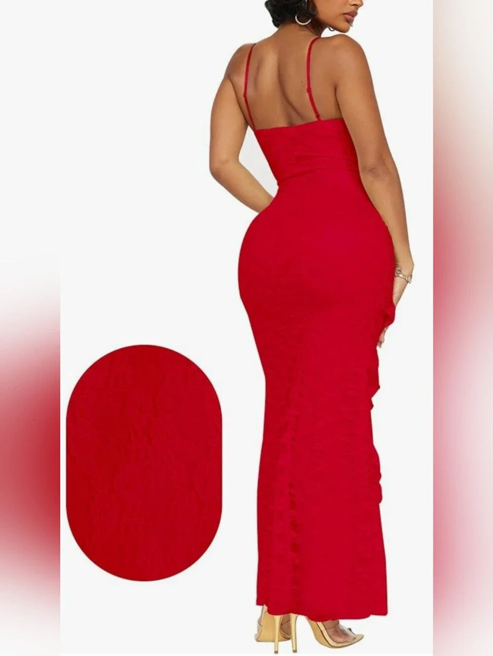 New V-Neck Ruffle Maxi Dress - Picture 2 of 10